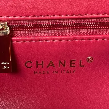 Chanel AS3791 Flap Bag Velvet and Lambskin Red