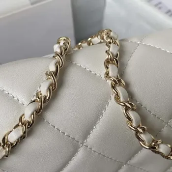 Chanel AS3791 Flap Bag Lambskin White