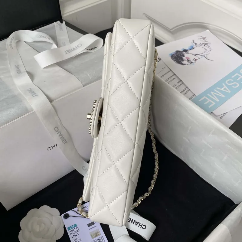 Chanel AS3791 Flap Bag Lambskin White