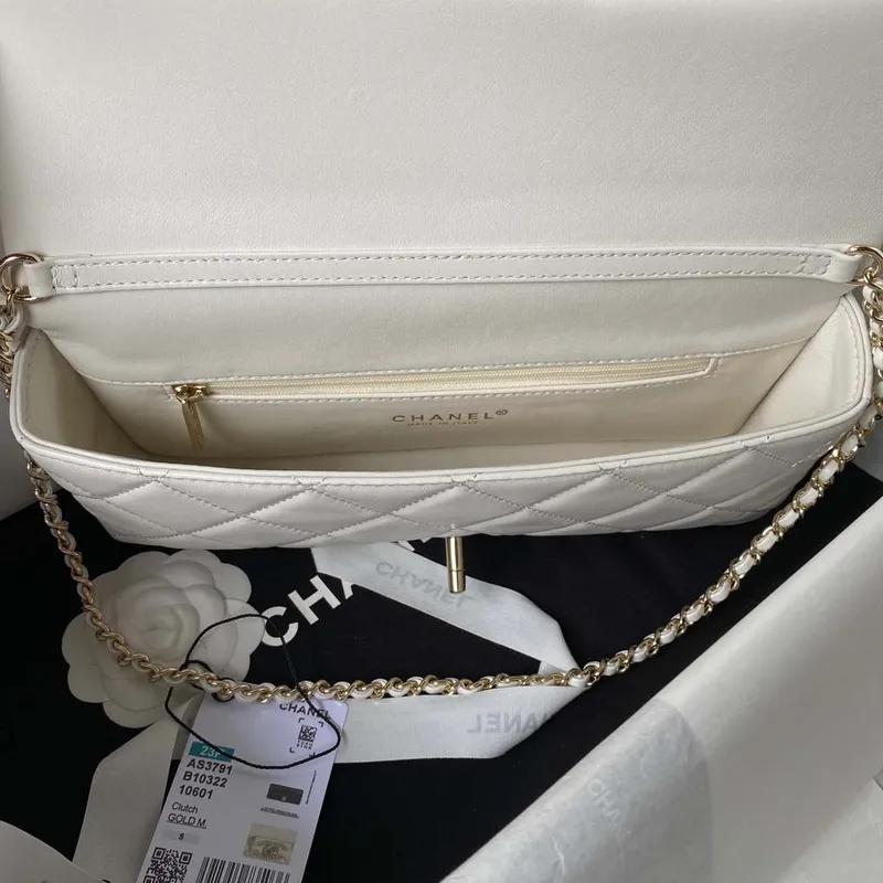 Chanel AS3791 Flap Bag Lambskin White