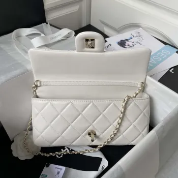 Chanel AS3791 Flap Bag Lambskin White