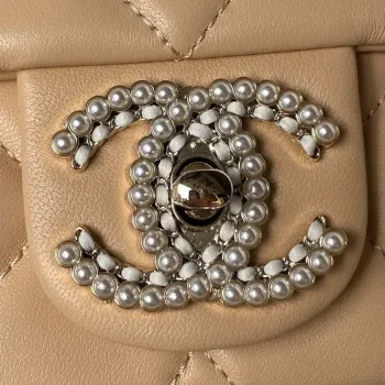 Chanel AS3791 Flap Bag Lambskin Apricot