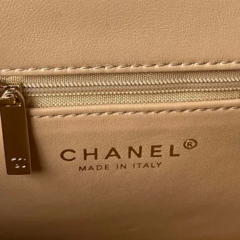 Chanel AS3791 Flap Bag Lambskin Apricot