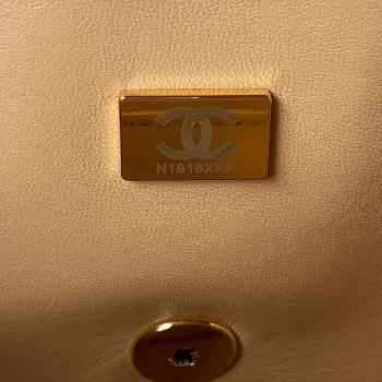 Chanel AS3791 Flap Bag Lambskin Apricot
