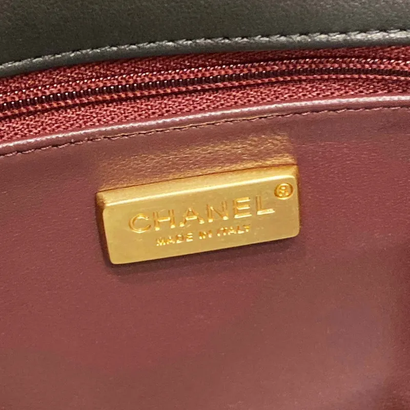 Chanel AS4151 Small Flap Bag With Top Handle Lambskin & Wenge Wood Black