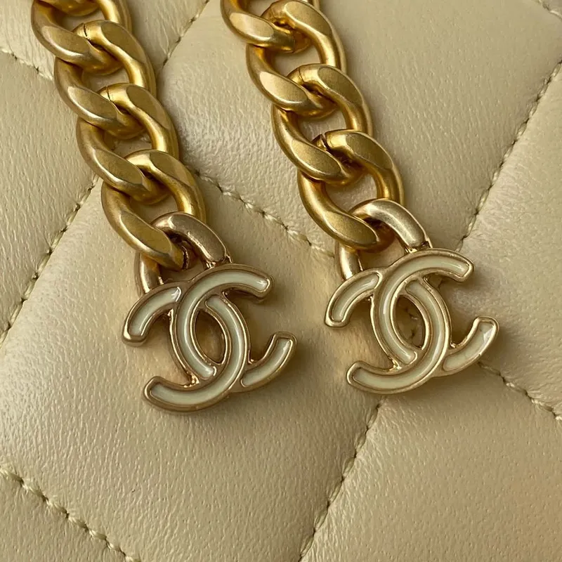 Chanel AS3113 Mini Flap Bag Lambskin Yellow