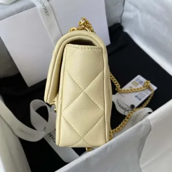 Chanel AS3113 Mini Flap Bag Lambskin Yellow
