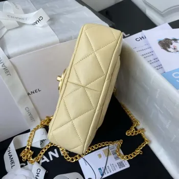 Chanel AS3113 Mini Flap Bag Lambskin Yellow
