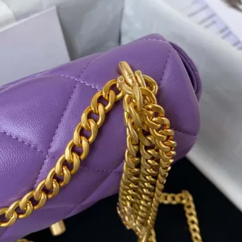 Chanel AS3113 Mini Flap Bag Lambskin Purple