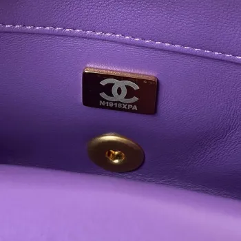 Chanel AS3113 Mini Flap Bag Lambskin Purple