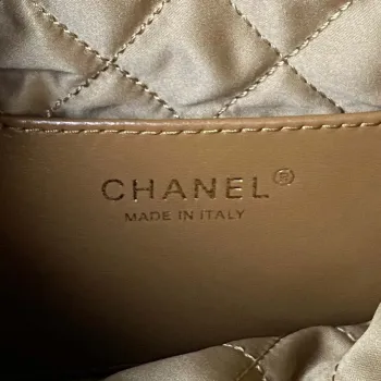 Chanel 22 Mini Handbag AS3980 Shiny Calfskin & Gold Tone Metal Marigold