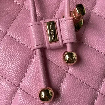 Chanel AS4058 Backpack Grained Shiny Calfskin & Gold Tone Metal Rose Red