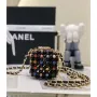 Chanel AS3769 MINI EVENING Bag Imitation Pearls Black & Multicolor