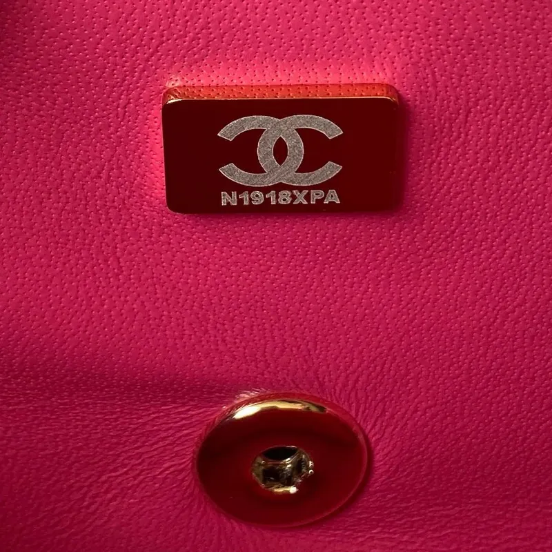 Chanel AS4140 Camellia Embossed With top Handle Bag Rose red