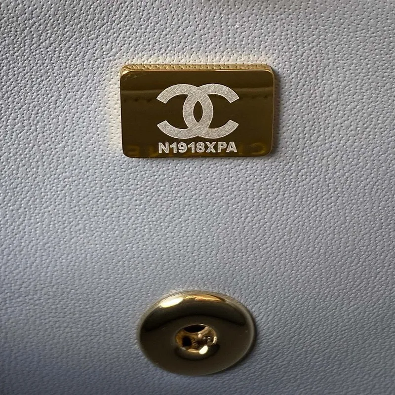 Chanel AS4140 Camellia Embossed With top Handle Bag Gray