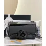 Chanel AS3356 Mini Flap 18cm Patent leather Camellia Black