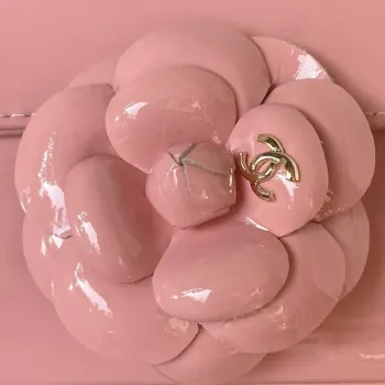 Chanel AS3356 Flap 23FW Patent leather Camellia Pink