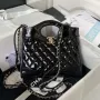 Chanel AS4133 mini Bi color Chain patent leather Bag Black