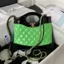Chanel AS4133 mini Bi color Chain patent leather Bag Green