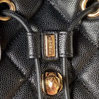Chanel AS4058 Backpack Grained Shiny Calfskin & Gold Tone Metal Black