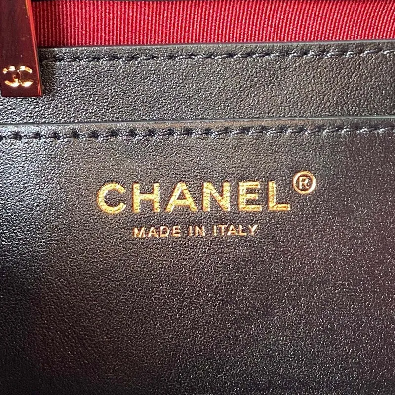 Chanel AS4058 Backpack Grained Shiny Calfskin & Gold Tone Metal Black