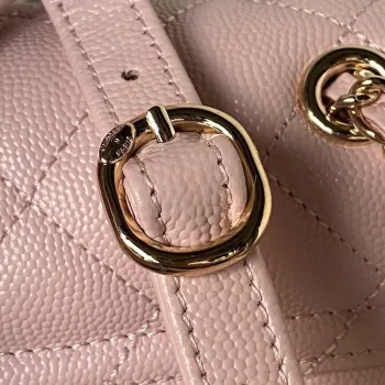 Chanel AS4058 Backpack Grained Shiny Calfskin & Gold Tone Metal Pink
