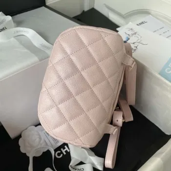 Chanel AS4058 Backpack Grained Shiny Calfskin & Gold Tone Metal Pink