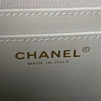 Chanel AS4058 Backpack Grained Shiny Calfskin & Gold Tone Metal Light Blue