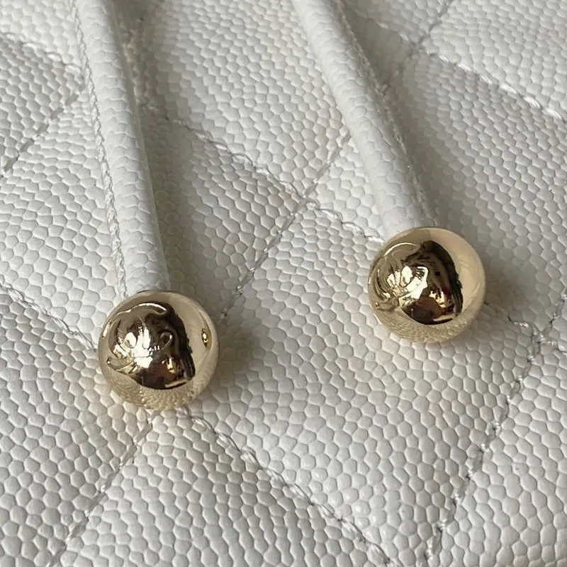 Chanel AS4059 Large Backpack Grained Shiny Calfskin & Gold Tone Metal White