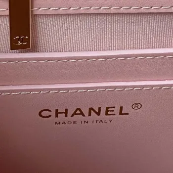 Chanel AS4059 Large Backpack Grained Shiny Calfskin & Gold Tone Metal Pink