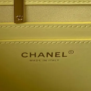 Chanel AS4059 Large Backpack Grained Shiny Calfskin & Gold Tone Metal Yellow