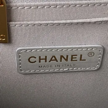 Chanel AS3932 Flap Classic Bag CF Lambskin Light Blue Gold