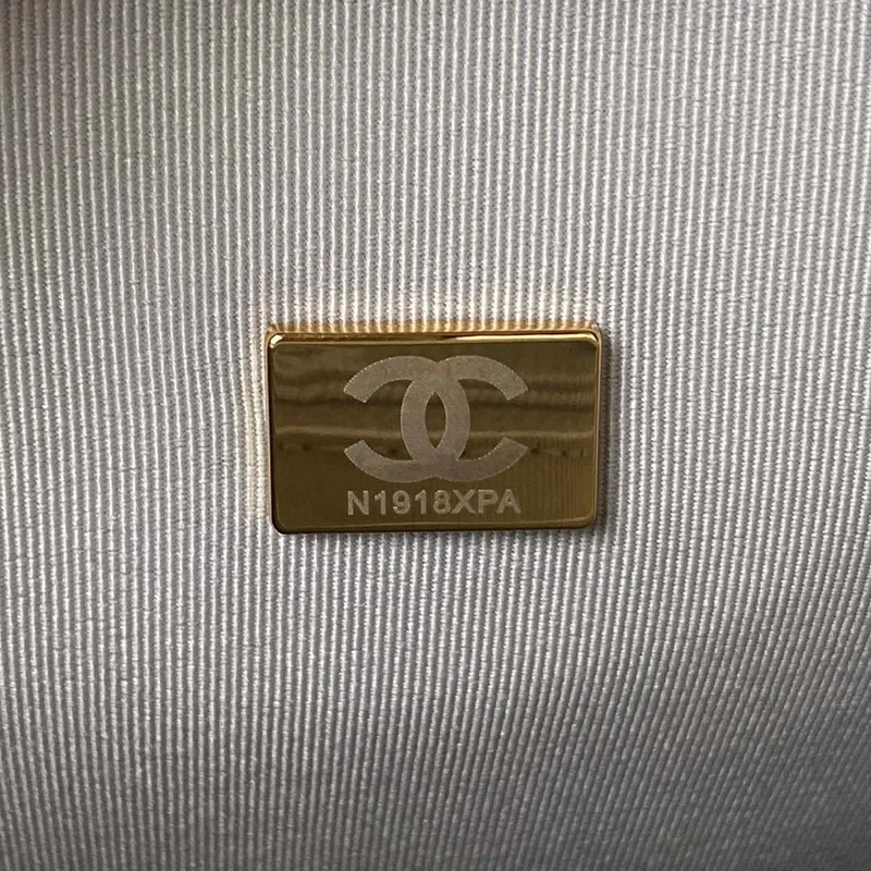 Chanel AS3932 Flap Classic Bag CF Lambskin Light Blue Gold