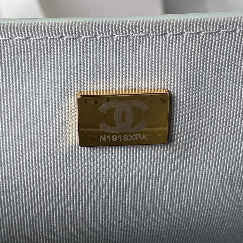 Chanel AS4051 Small Flap Classic Bag CF Lambskin Light Blue Gold