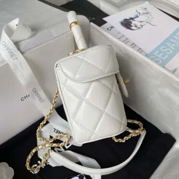 Chanel AS3973 Small Vanity Case Lambskin bag White