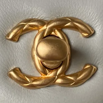 Chanel AS3973 Small Vanity Case Lambskin bag with top handle Light Blue