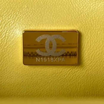 Chanel AS4041 Flap Classic Bag CF Camellia Lambskin Yellow Gold