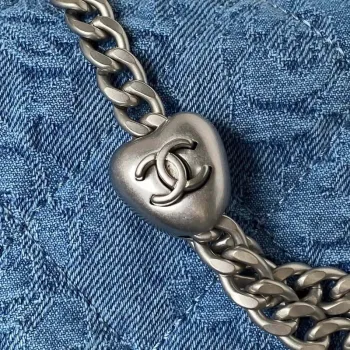 Chanel AS3921 Flap Classic Bag Woc Denim Blue