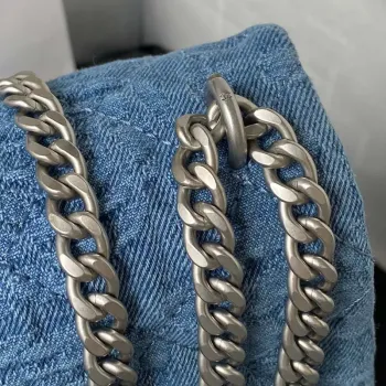 Chanel AS3921 Flap Classic Bag Woc Denim Blue