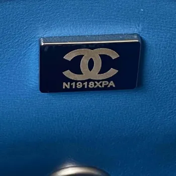 Chanel AS3921 Flap Classic Bag Woc Denim Blue