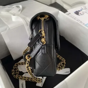Chanel AS3384 Backpack Chain bag lambskin Black