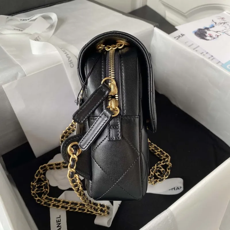 Chanel AS3384 Backpack Chain bag lambskin Black