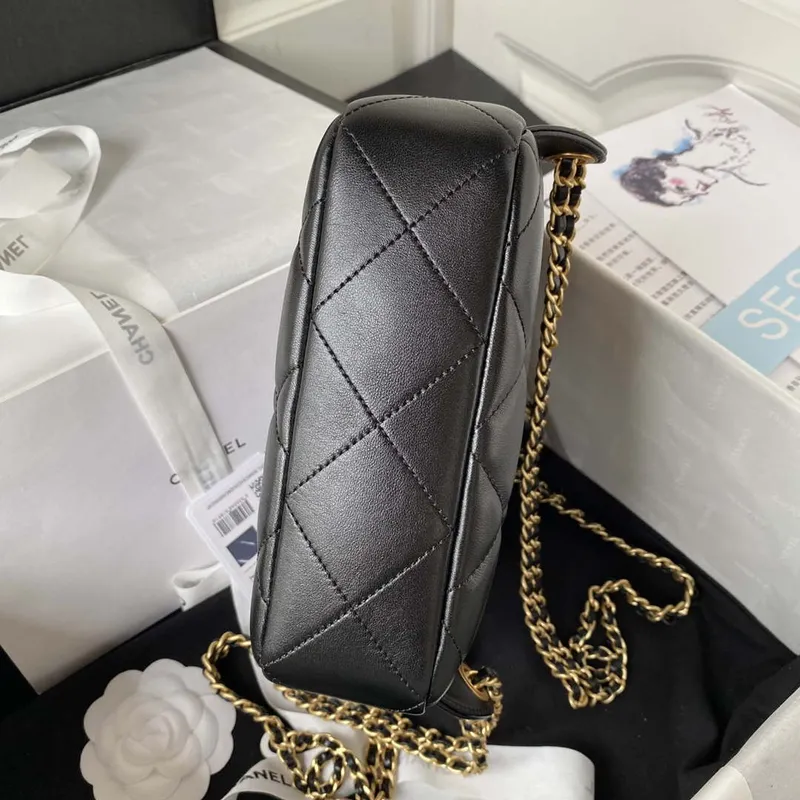 Chanel AS3384 Backpack Chain bag lambskin Black
