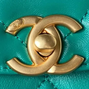 Chanel AS3384 Backpack Chain bag lambskin Green