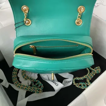 Chanel AS3384 Backpack Chain bag lambskin Green