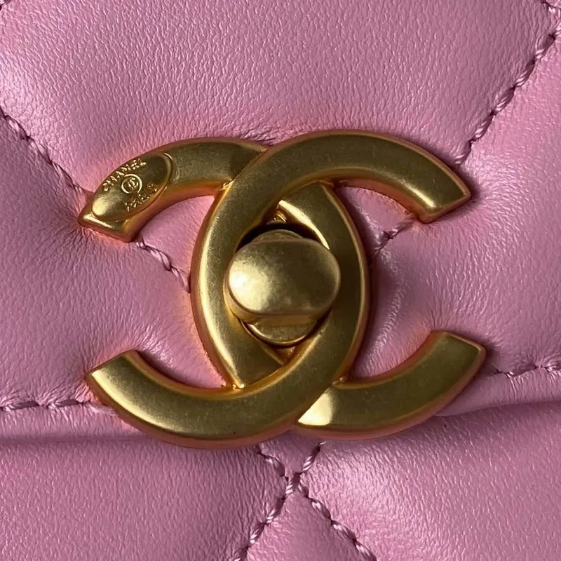 Chanel AS3384 Backpack Chain bag lambskin Pink