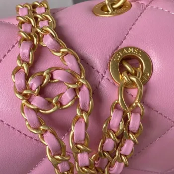 Chanel AS3384 Backpack Chain bag lambskin Pink