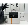 Chanel AS2431 Mini flap Black with Pink Lambskin bag with top handle Gold