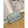 Chanel AS3777 Flap Bag Lambskin & Gold Tone Metal Light Blue