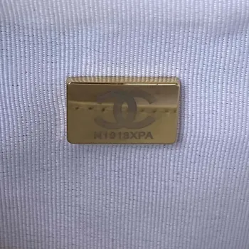 Chanel AS3562 Ssmall Hobo Handbag Lambskin White